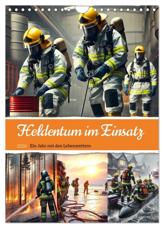 Produktbild: Heldentum im Einsatz - Ein Jahr mit den Lebensrettern (Wandkalender 2026 DIN A4 hoch), CALVENDO Monatskalender