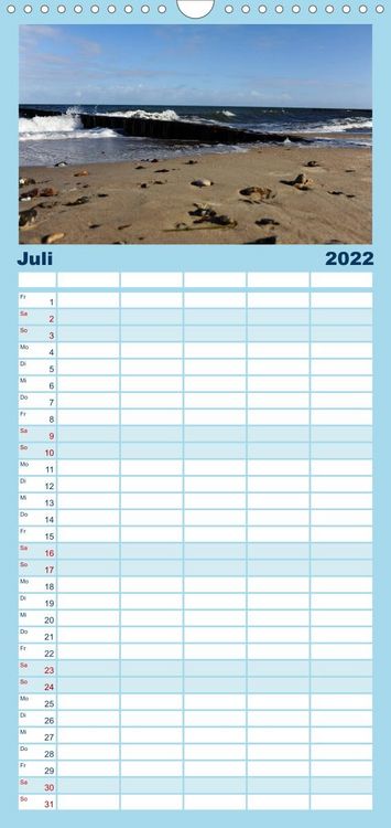 Produktbild: Familienplaner K&uuml;hlungsborn (Wandkalender 2022 , 21 cm x 45 cm, hoch)