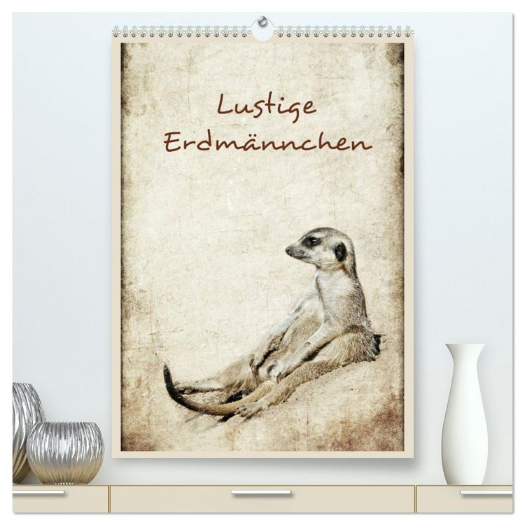 Produktbild: Lustige Erdm&auml;nnchen (hochwertiger Premium Wandkalender 2026 DIN A2 hoch), Kunstdruck in Hochglanz