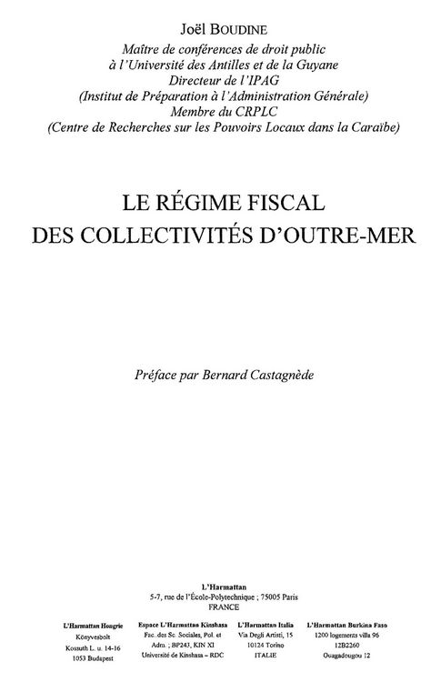 Produktbild: Regime fiscale le des collectivites d'ou
