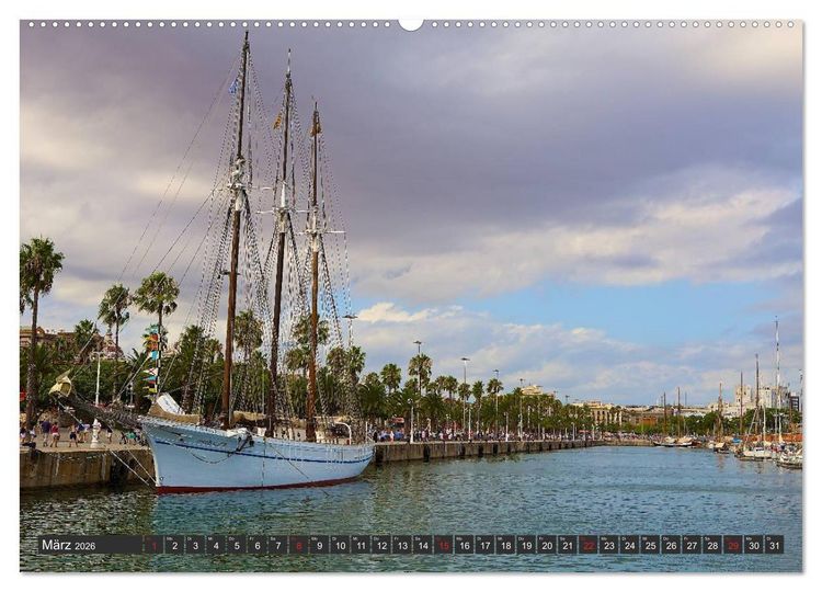 Produktbild: Barcelona Impressionen (hochwertiger Premium Wandkalender 2026 DIN A2 quer), Kunstdruck in Hochglanz