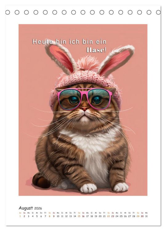 Produktbild: Katzenweisheiten (Tischkalender 2026 DIN A5 hoch), CALVENDO Monatskalender