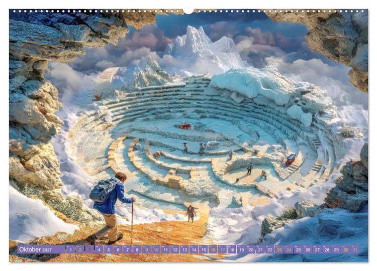 Produktbild: Treppenlabyrinthe &ndash; Die Suche nach dem Weg (hochwertiger Premium Wandkalender 2027 DIN A2 quer), Kunstdruck in Hochglanz