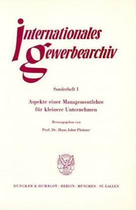 Produktbild: Aspekte einer Managementlehre f&uuml;r kleinere Unternehmen