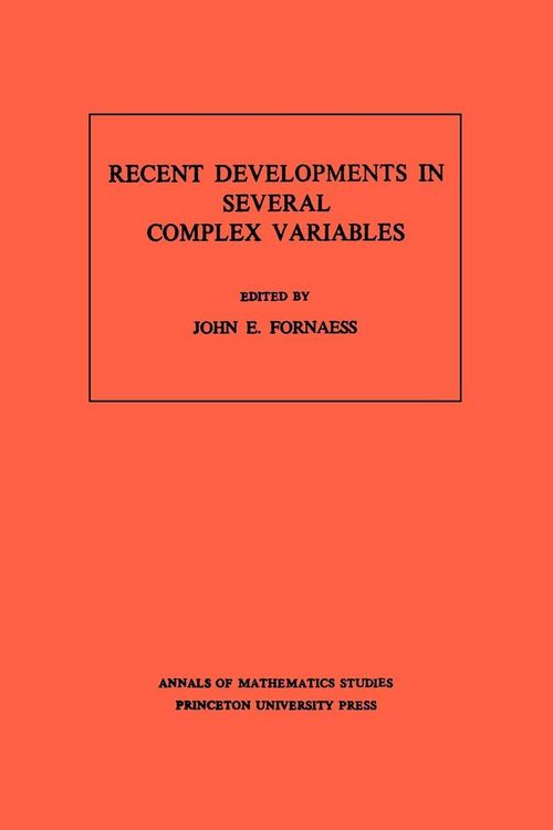 Produktbild: Recent Developments in Several Complex Variables