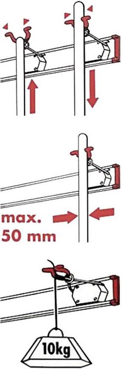Produktbild: Bruns Ger&auml;tehalterleiste 5 Halter 60459 0.75 m