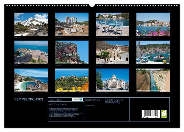 Produktbild: DER PELOPONNES (hochwertiger Premium Wandkalender 2026 DIN A2 quer), Kunstdruck in Hochglanz