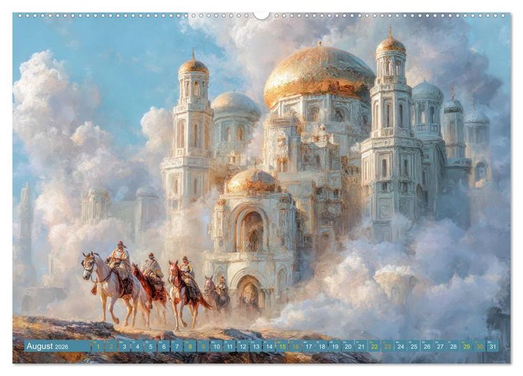 Produktbild: M&auml;rchenschl&ouml;sser - Imposante Fantasiepal&auml;ste (hochwertiger Premium Wandkalender 2026 DIN A2 quer), Kunstdruck in Hochglanz