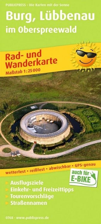 Produktbild: Publicpress Rad- und Wanderkarte Burg, L&uuml;bbenau im Oberspreewald 1:25.000