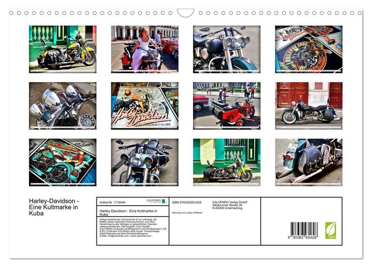 Produktbild: Harley-Davidson - Eine Kultmarke in Kuba (Wandkalender 2025 DIN A3 quer), CALVENDO Monatskalender