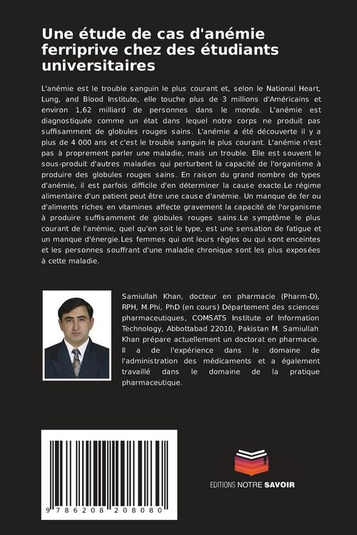 Produktbild: Une &eacute;tude de cas d'an&eacute;mie ferriprive chez des &eacute;tudiants universitaires