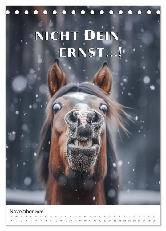 Produktbild: Lustige Tiere (Tischkalender 2026 DIN A5 hoch), CALVENDO Monatskalender