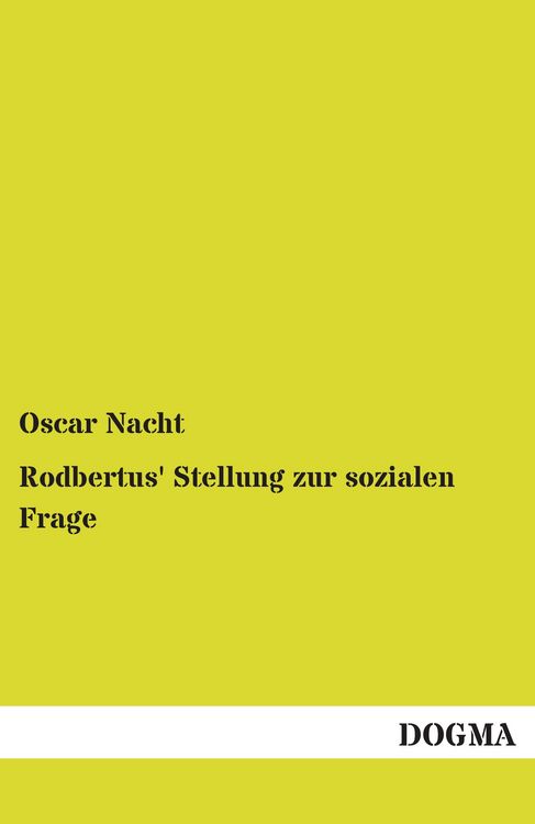 Produktbild: Rodbertus' Stellung zur sozialen Frage