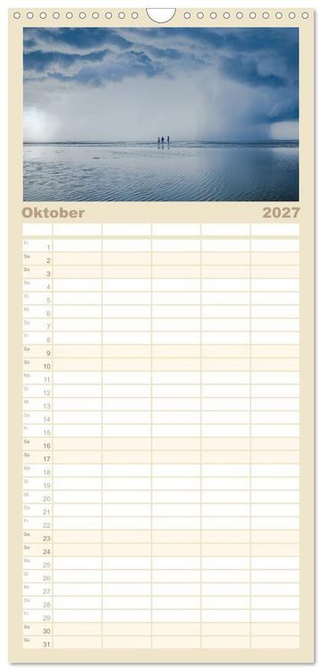 Produktbild: Familienplaner 2027 - Moin Spiekeroog mit 5 Spalten (Wandkalender, 21 x 45 cm) CALVENDO