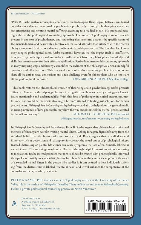 Produktbild: Philosophy's Role in Counseling and Psychotherapy