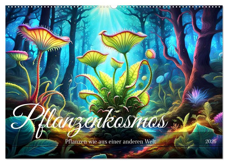Produktbild: Pflanzenkosmos - Pflanzen wie aus einer anderen Welt (Wandkalender 2026 DIN A2 quer), CALVENDO Monatskalender