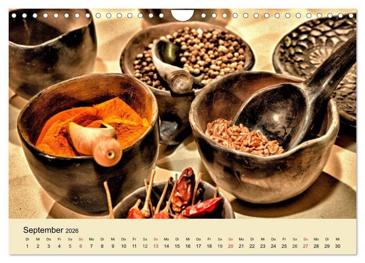 Produktbild: Aromatische Gew&uuml;rze. Die himmlischen Kostbarkeiten aus aller Welt (Wandkalender 2026 DIN A4 quer), CALVENDO Monatskalender