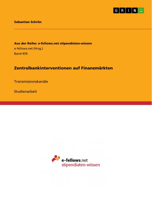 Produktbild: Zentralbankinterventionen auf Finanzm&auml;rkten
