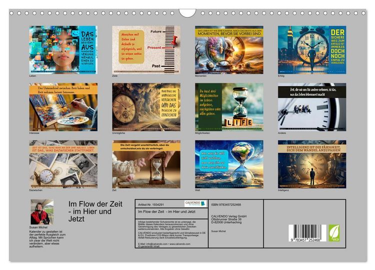 Produktbild: Im Flow der Zeit - im Hier und Jetzt (Wandkalender 2026 DIN A3 quer), CALVENDO Monatskalender