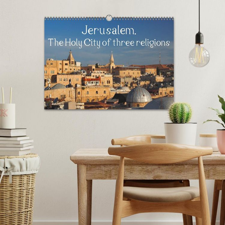 Produktbild: Jerusalem. The Holy City of three religions (Wall Calendar 2026 DIN A3 landscape), CALVENDO 12 Month Wall Calendar