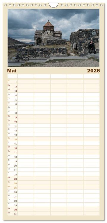 Produktbild: Familienplaner 2026 - ARMENIEN - Land der fr&uuml;hen Christen mit 5 Spalten (Wandkalender, 21 x 45 cm) CALVENDO