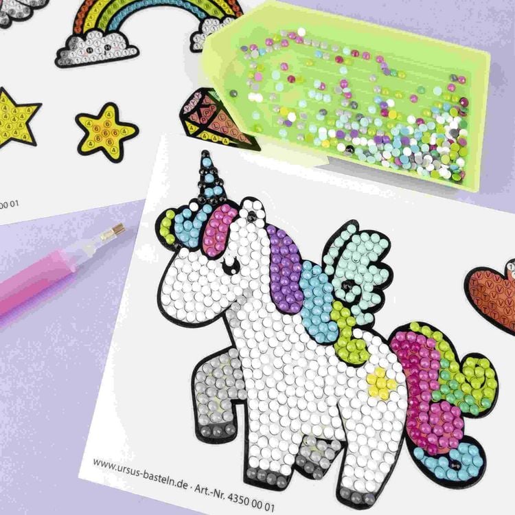 Produktbild: Diamond Painting Sticker "Unicorn"