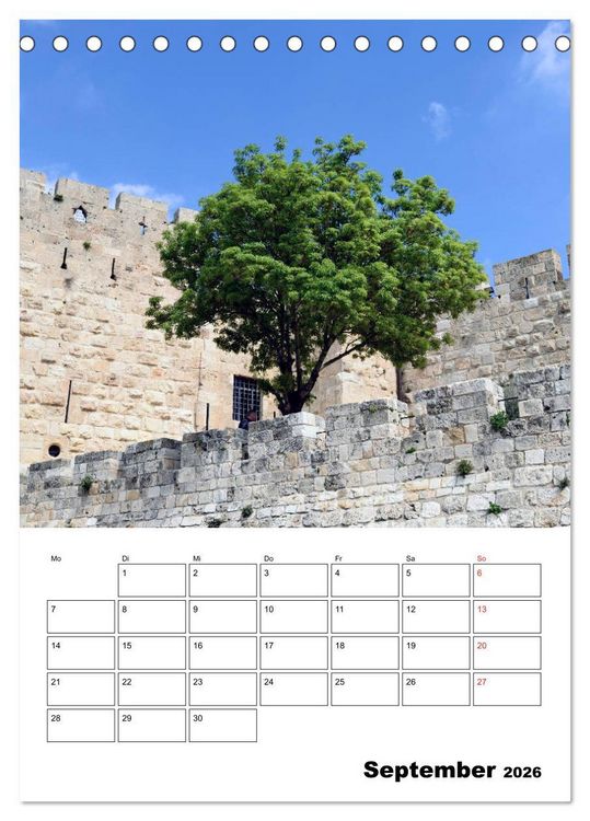 Produktbild: Israel - Der Monatsplaner 2026 (Tischkalender 2026 DIN A5 hoch), CALVENDO Monatskalender