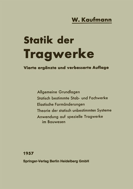 Produktbild: Statik der Tragwerke