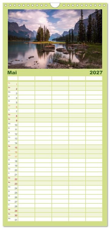 Produktbild: Familienplaner 2027 - Wunder Natur II mit 5 Spalten (Wandkalender, 21 x 45 cm) CALVENDO