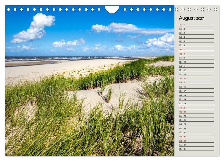 Produktbild: NORDERNEY Geburtstagskalender mit Planerfunktion (Wandkalender 2027 DIN A4 quer), CALVENDO Monatskalender