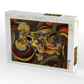 Produktbild: CALVENDO Puzzle Koala im Stile der Aborigine-Kunst | 1000 Teile Lege-Gr&ouml;&szlig;e 64x48cm Foto-Puzzle f&uuml;r gl&uuml;ckliche Stunden