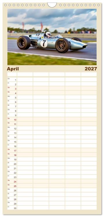 Produktbild: Familienplaner 2027 - Formel 1 in den sechziger Jahren mit 5 Spalten (Wandkalender, 21 x 45 cm) CALVENDO