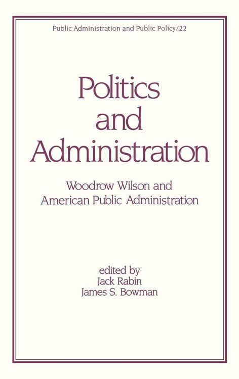 Produktbild: Politics and Administration