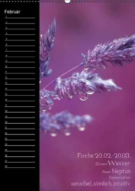 Produktbild: Naturbilder mit Sternzeichen / Geburtstagskalender (Wandkalender immerw&auml;hrend DIN A2 hoch)