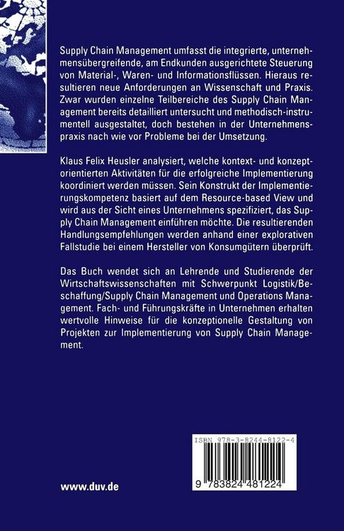 Produktbild: Implementierung von Supply Chain Management