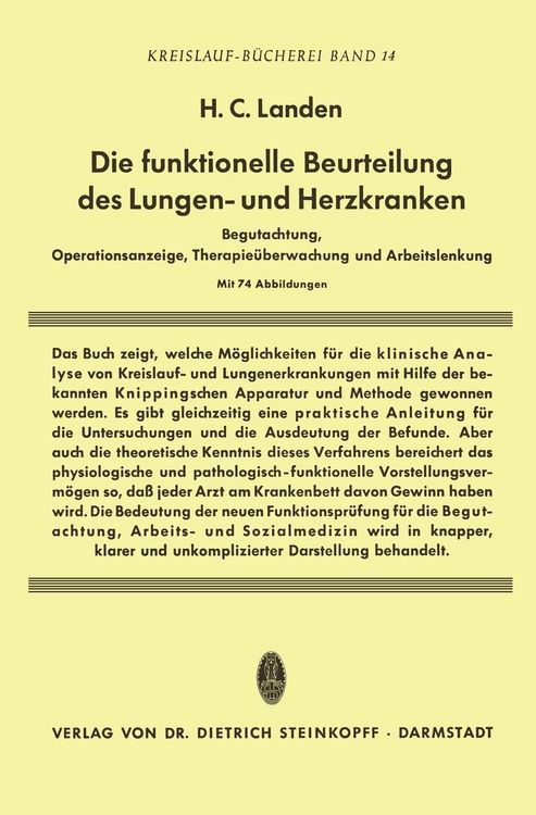Produktbild: Die Funktionelle Beurteilung des Lungen- und Herzkranken