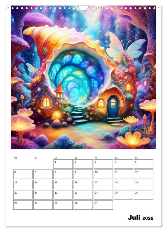 Produktbild: Zauberhafte Muschelh&auml;user (Wandkalender 2026 DIN A3 hoch), CALVENDO Monatskalender