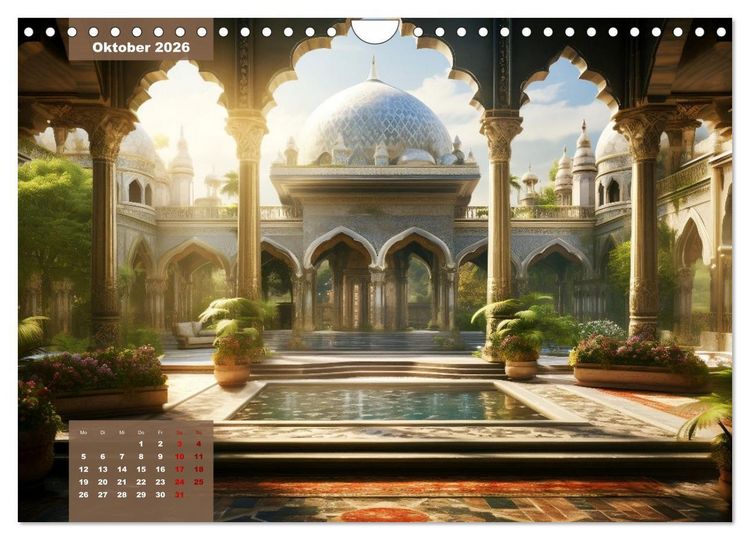 Produktbild: Exotische Pal&auml;ste (Wandkalender 2026 DIN A4 quer), CALVENDO Monatskalender