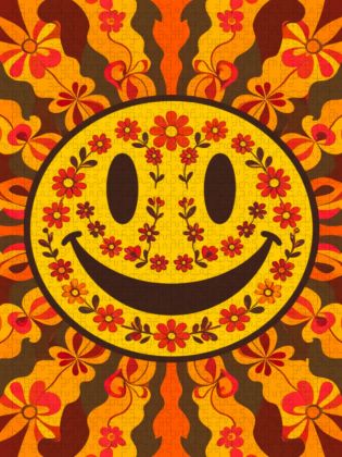 Produktbild: CALVENDO Puzzle Retro Smiley Face - Groovy Happy Vibes | 1000 Teile Lege-Gr&ouml;&szlig;e 64x48cm Foto-Puzzle f&uuml;r gl&uuml;ckliche Stunden
