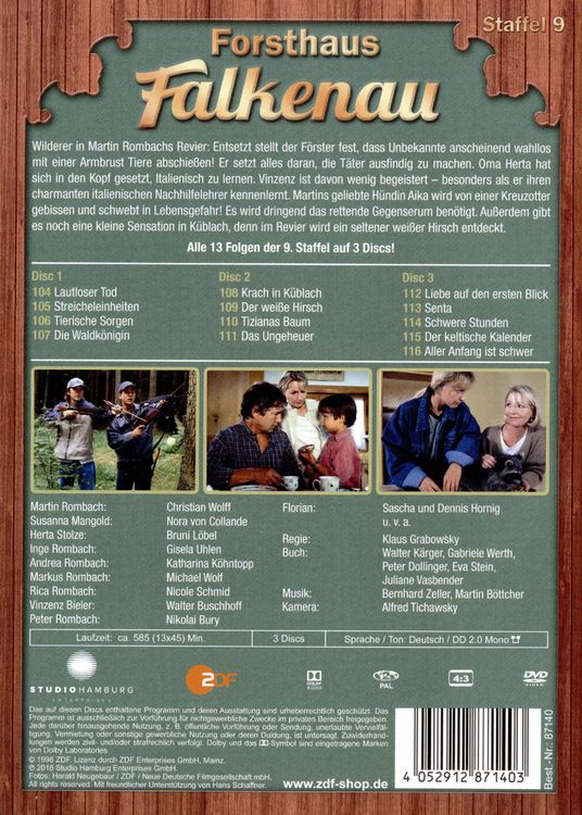 Produktbild: Forsthaus Falkenau - Staffel 9 [3 DVDs]