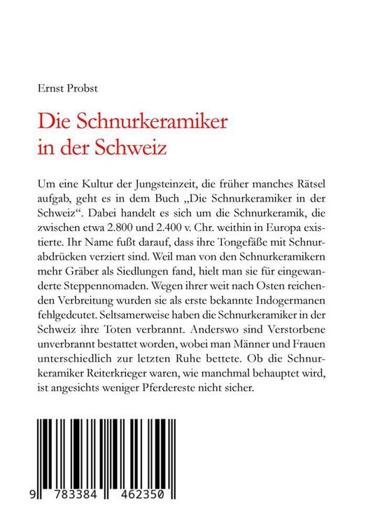 Produktbild: Die Schnurkeramiker in der Schweiz