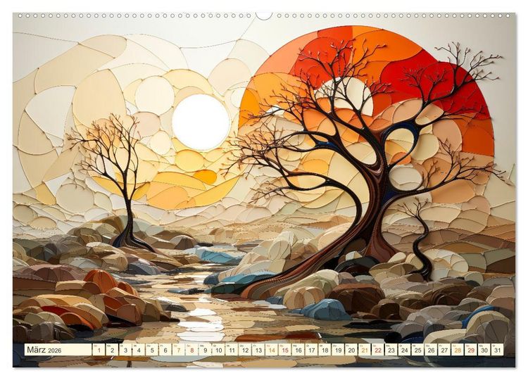 Produktbild: Baum Kunst (Wandkalender 2026 DIN A2 quer), CALVENDO Monatskalender