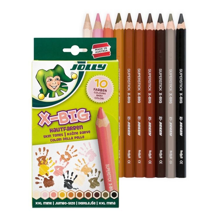 Produktbild: JOLLY Buntstifte X-BIG Hautfarben, 10-er Kartonetui
