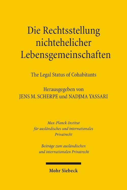 Produktbild: Die Rechtsstellung nichtehelicher Lebensgemeinschaften - The Legal Status of Cohabitants
