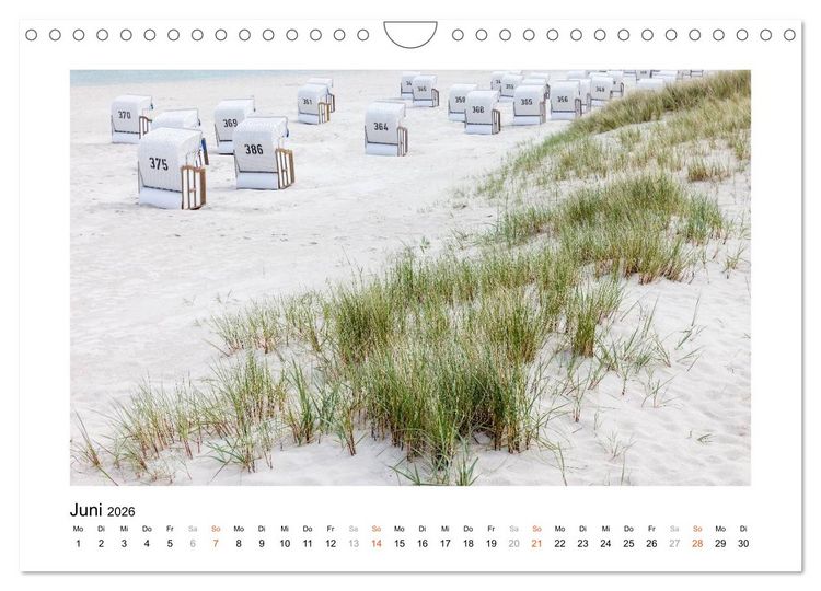 Produktbild: Strandkorb Idylle (Wandkalender 2026 DIN A4 quer), CALVENDO Monatskalender