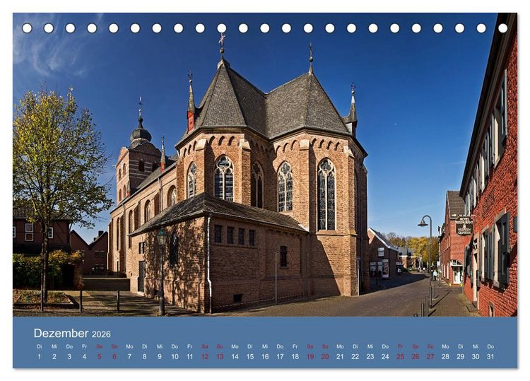 Produktbild: ERFTSTADT - Burgen und B&uuml;rgerh&auml;user (Tischkalender 2026 DIN A5 quer), CALVENDO Monatskalender