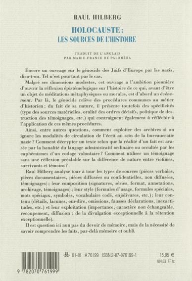 Produktbild: Holocauste: les sources de l'Histoire