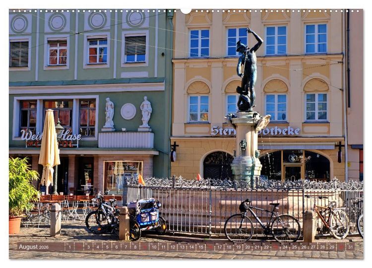 Produktbild: Augsburg - Stadt des Wassers zwischen Lech und Wertach (hochwertiger Premium Wandkalender 2026 DIN A2 quer), Kunstdruck in Hochglanz