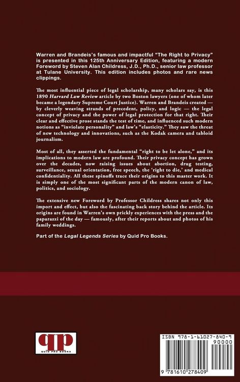 Produktbild: The Right to Privacy