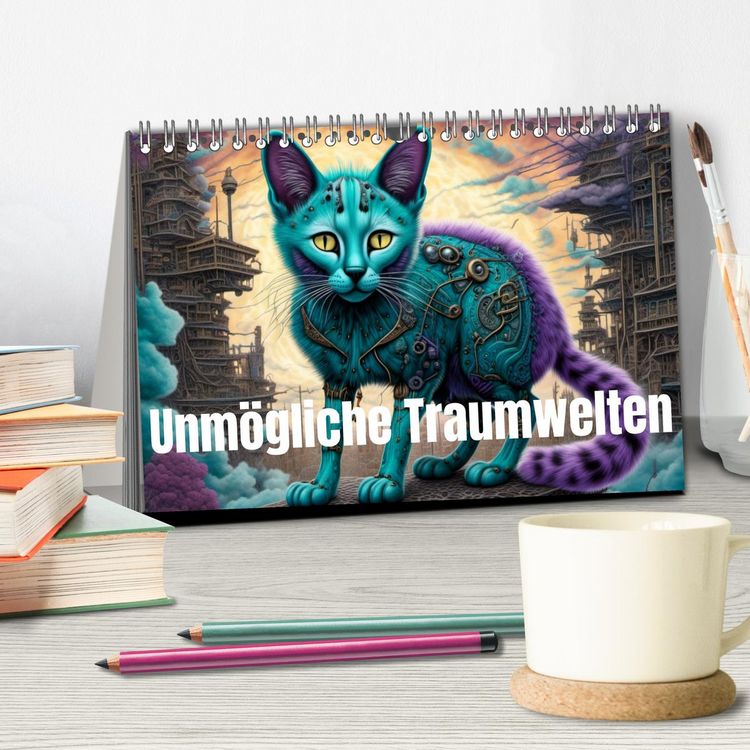 Produktbild: unm&ouml;gliche Traumwelten (Tischkalender 2026 DIN A5 quer), CALVENDO Monatskalender